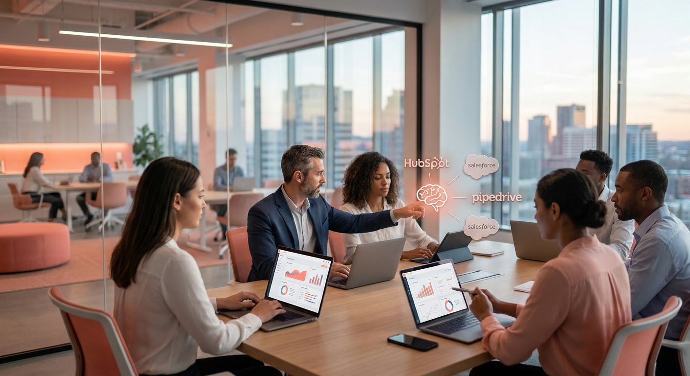 CRM Inteligente: Cómo la IA Transforma HubSpot, Pipedrive y Salesforce para un Éxito Comercial Sin Precedentes