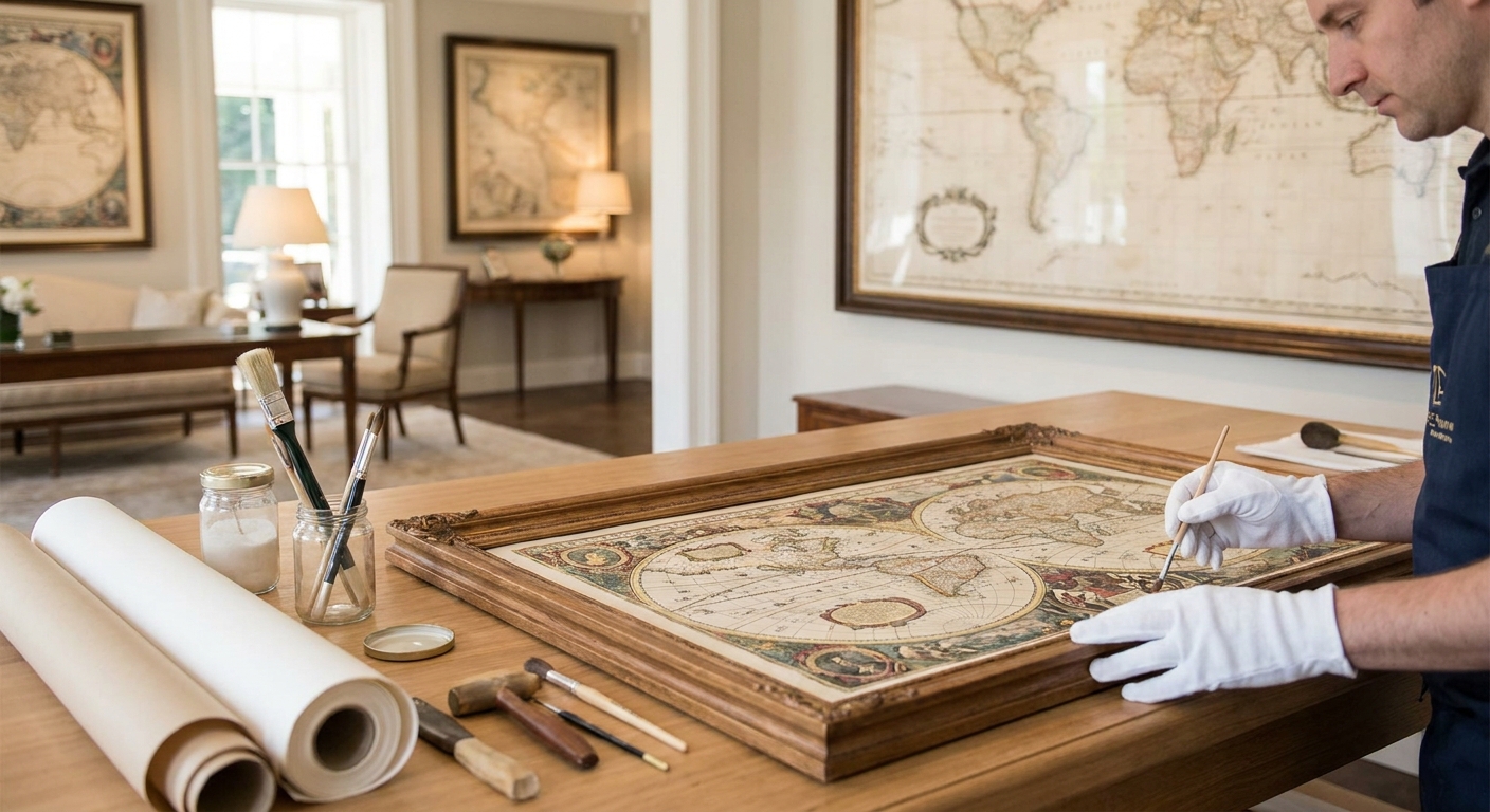 Cómo Enmarcar Mapa Antiguo: Guía Profesional de Conservación