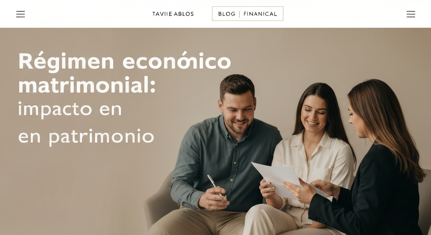 Régimen económico matrimonial: impacto en el patrimonio