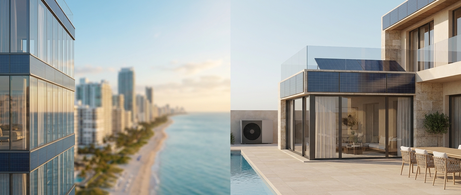 Eficiencia Energética en Edificios Premium: Aerotermia y BIPV